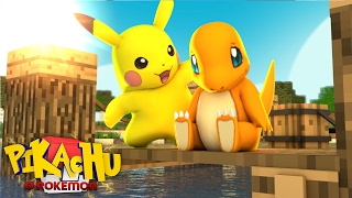 Minecraft  PIKACHU O POKEMON X Y 17 Um Charmander abandonado [upl. by Franchot]