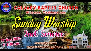 CALVARY BAPTIST CHURCH VIZAG  SUNDAY WORSHIP SERVICE  2 17112023 [upl. by Shamrao]