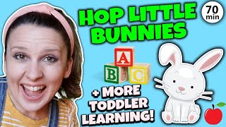 Hop Little Bunnies with Ms Rachel  More Nursery Rhymes amp Kids Songs  Toddler Learning Video [upl. by Custer858]