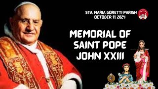 October 11 2024  Memorial of St Pope John XXIII [upl. by Heindrick]