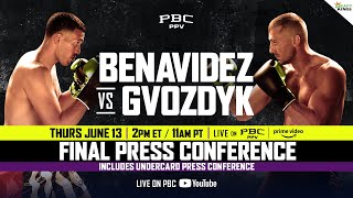 Benavidez vs Gvozdyk amp Undercard FINAL PRESSER  TankMartin amp BenavidezGvozdyk FIGHT WEEK [upl. by Stavros]