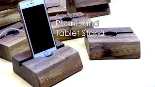 How to make Walnut Live Edge Phone and Tablet Stand  Beautiful Phone stand holder  2 [upl. by Siraj537]