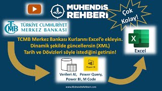 Excel ile TCMB Döviz Kurları ve Power Query ❤  2024 EVDS API anahtarı güncellemesine uygun [upl. by Giacobo]