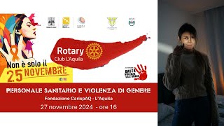 PERSONALE SANITARIO E VIOLENZA DI GENERE [upl. by Norrehs]