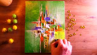 Famous Contemporary Abstract Painting In Acrylics  Delicate Painting  Moody Art [upl. by Derna]