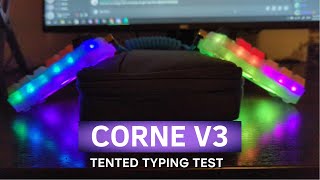 Corne V3 keyboard Tenting it with a pouch bag [upl. by Ddat]