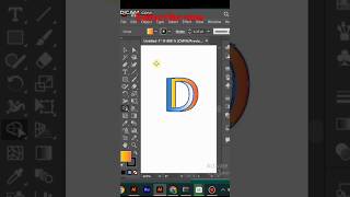 3d design in illustrator tutorial art adobeilustrator design logo desi illustration shorts [upl. by Ailecec667]