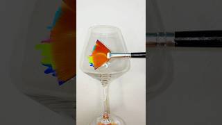 How to Paint a Wine Glass 🍷 creative paintandsip glasspaintingart wineglass arttechniques [upl. by Pasho]