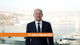 Bundeskanzler Scholz zu 35 Jahre Friedliche Revolution [upl. by Liggitt753]