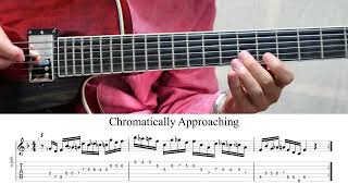 《 Guitar Exercise 163 》 Chromatically Approaching Solo in the Key of F 【TAB ⇒ description 概要欄】 [upl. by Filahk]