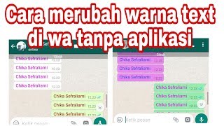 Cara mengubah warna text di whatsapp tanpa aplikasi [upl. by Drarej]