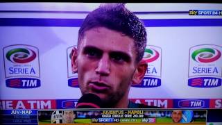 Intervista a Domenico Berardi Roma vs Sassuolo 11 [upl. by Sakiv]