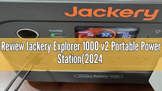 Review Jackery Explorer 1000 v2 Portable Power Station2024 New1070Wh LiFePO4 Battery1500W AC100 [upl. by Ecinrev]