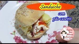 Sanduíche delicioso feito com pão caseiro [upl. by Nosilla]