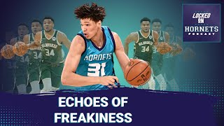 Charlotte Hornets rookie Tidjane Salaun records a doubledouble Are these echoes of freakiness [upl. by Nivloc]