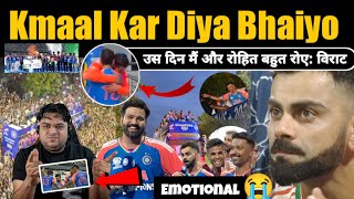 मैं Rohit के साथ रोया Virat 😭 Crazy Victory Parade कर दी Guys  Team India in Wankhede Stadium [upl. by Negem]