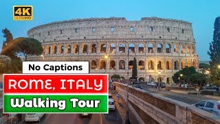 Rome Italy Walking Tour  15 Miles  4K [upl. by Ynahteb]