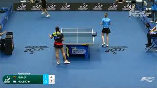 Dakota Ferrer Ven vs Candela Molero Arg 2024 ITTF Pan American Championships [upl. by Milzie]