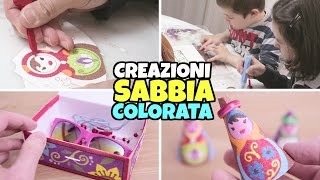 CREAZIONI con SABBIA COLORATA idea Sabbiarelli Festa della Mamma [upl. by Camila408]