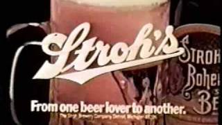 Old STROHS BOHEMIAN BEER Commercial [upl. by Thanasi]