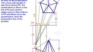 1711 Perspective Projections  of a Solid [upl. by Granese655]