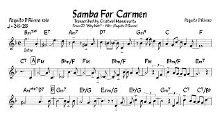 Paquito DRivera  Samba For Carmen transcription [upl. by Nivak933]