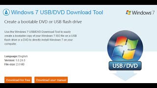 Создание загрузочной флешки в Windows 7 USB DVD Download Tools [upl. by Wooster643]