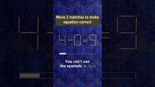 Fix the equation 409 by moving 2 sticks shots puzzles logicpuzzles mathspuzzle hindipuzzles [upl. by Auhel]