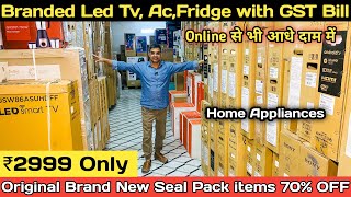 Branded led tv  Ac Fridge  Cheapest led tv market in delhi  Wholesale led tv market in delhi [upl. by Nerrag708]