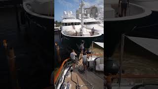 That was close 👀 ⚠️ YachtUnbridled yachtieworld luxuryyacht flibs2024 [upl. by Yreva]