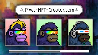 How to generate a Pixel Nft collection in 5 minutes No code  Pixel art [upl. by Asenev538]