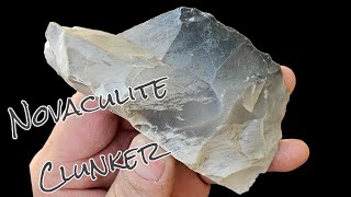 Bifacing a Novaculite Clunker Episode 9 Beginner Flintknapping [upl. by Urbanna794]