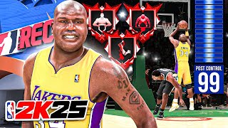 SHAQUILLE ONEAL  99 POST CONTROL is OVERPOWERED in the RANDOM REC NBA 2K25 [upl. by Coray]