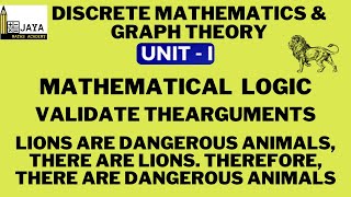 DM – Mathematical logic – Validation of the arguments in quantifiers JayaMathsAcademy [upl. by Rodolphe766]