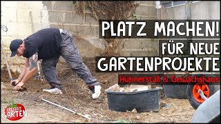 Platz machen für neue Projekte  Hühnerstall amp Gewächshaus umgestalten  Freizeit Garten [upl. by Yelroc]