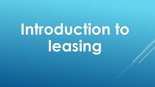 Introduction to leasing Urdu  Hindi [upl. by Lativa]