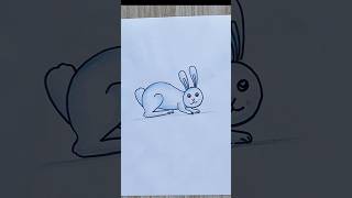 How to draw a rabbit shorts drawing satisfying art draw [upl. by Jamima]