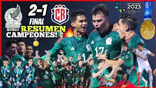 México SUB23 vs Costa Rica SUB23 CAMPEON MÉXICO🥇 RESUMEN 🔥 Juegos Centroamericanos ⚽️ 672023 [upl. by Ellehcer]