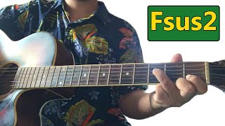 How to Play an Open Fsus2 Chord on Guitar  Guitar Lessons [upl. by Salzhauer]