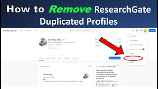 How to Remove ResearchGate Duplicated Profiles [upl. by Yerroc]