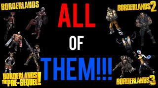 Explaining Literally EVERY Vault Hunter In Borderlands History 1 2 TPS And 3 [upl. by Gratia]