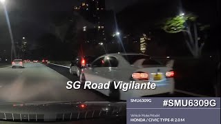 2nov2024 ecp SMU6309G honda civic tailgating vehicles on lane 1 overtaking from the right [upl. by Scevor]