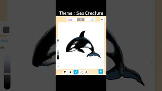 Theme  Sea Creature roblox art drawing painting illustration games shorts [upl. by Gnad519]