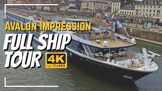 Avalon Waterways quotImpressionquot  Full Ship Tour amp Review 2020  4K  All Public Spaces Explained [upl. by Esirehs]