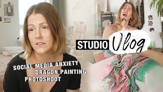 Social Media Anxiety amp Doubting Myself ☼ STUDIO VLOG 21 [upl. by Alamaj519]