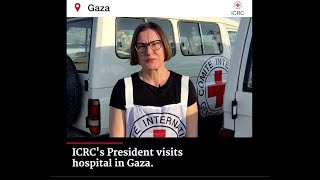 ICRCs President visits hospital in Gaza [upl. by Gina]