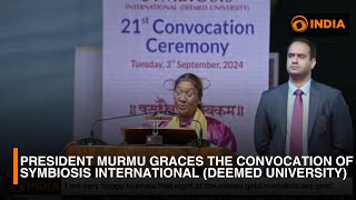 President Murmu graces the 21st convocation of Symbiosis International Deemed University [upl. by Aonian]