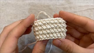 Herringbone Half Double Crochet HHDC  Beautiful Stitch to Crochet Bags Baby Blanket amp Cardigans [upl. by Kcirrez602]