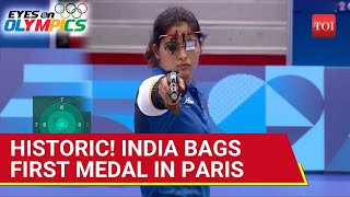 Olympics 2024 Indias Manu Bhaker Scripts History Ends 12Yr Wait For Shooting Medal [upl. by Shakespeare482]