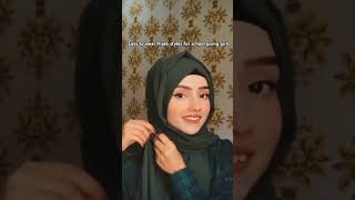 Hijab styles for school going girls 🥰 tutorial hijabfashioninspiration hijabfashion scarf [upl. by Derf]